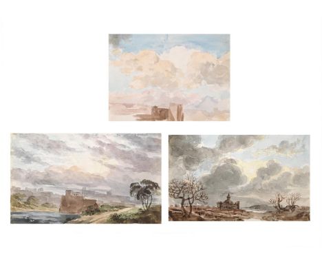 ‡ JOSEPH MICHAEL GANDY (BRITISH 1771-1843) CLOUD STUDY; A SKY; LANDSCAPE WITH CLOUDS, NOVEMBER 26 182[?], 9 O'CLOCK Pencil an