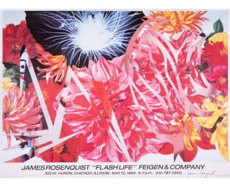 JAMES ROSENQUIST (AMERICAN 1933-2017)  FLASHLIFE POSTER Fourteen offset lithographs printed in colours, 1989 Each signed in b