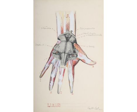 ENRIQUE CASTRO-CID (CHILEAN 1937-1992)  UNTITLED Pencil, watercolour, gouache and printed collage Signed and dated 64 (lower 
