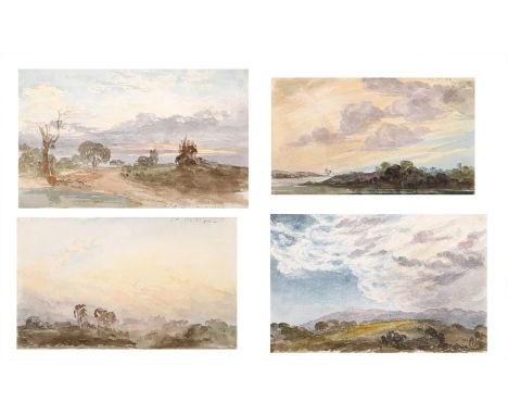‡ JOSEPH MICHAEL GANDY (BRITISH 1771-1843) CLOUDY STUDY ALONG THE COAST, JULY 3 1822, 5 O'CLOCK; WINTER SKY, DECEMBER 1 1821,