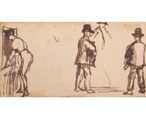 SIR DAVID WILKIE (SCOTTISH 1785-1841) FIGURE STUDIES Pen and brown ink  4 x 7.5cm (1½ x 2¾ in.) Unframed Provenance: Sale, Ch