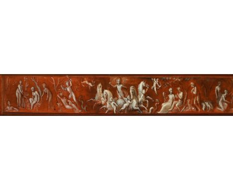 THOMAS STOTHARD (BRITISH 1755-1834) DESIGN FOR A FRIEZE Oil on paper laid to canvas  12 x 89cm (4½ x 35 in.)  Painted circa 1