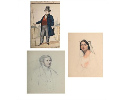 FRENCH SCHOOL (19TH CENTURY) THEATRE DES FOLIES DRAMATIQUES  Pen, ink and bodycolour Signed with initials and dated 'R.Y 1839