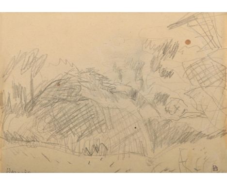 PIERRE BONNARD (FRENCH 1867-1947)  PAYSAGE   Pencil Stamped Bonnard (lower left) and with initials (lower right) 11 x 15cm (4
