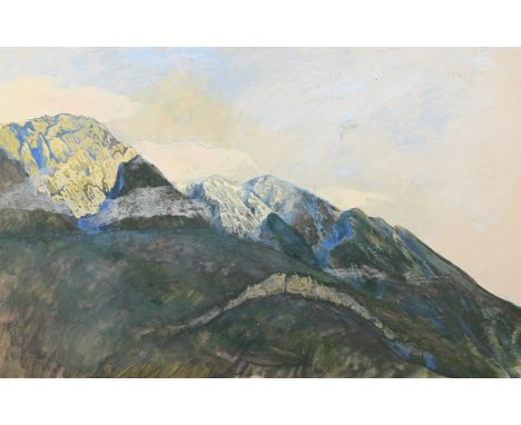 PAVEL TCHELITCHEW (RUSSIAN 1898-1957)  MOUNTAIN LANDSCAPE Gouache on paper 46.5 x 28.5cm (18¼ x 11 in.)Provenance: Alexandra 