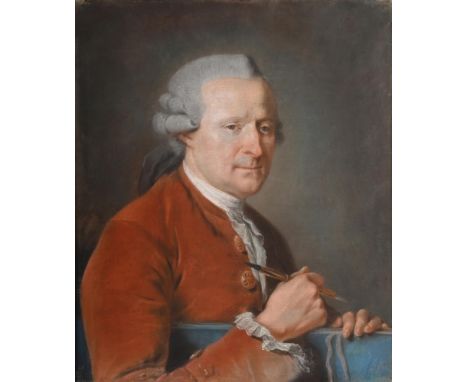 FRENCH SCHOOL (CIRCA 1760) PORTRAIT OF AN ARTIST Pastel on paper laid down to canvas 53 x 46.5cm (20¾ x 18¼ in.) Provenance:S