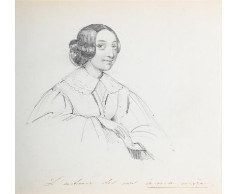 ARY SCHEFFER (DUTCH 1795-1858) PORTRAIT OF A MOTHER Pencil Inscribed in French (lower edge) 11 x 11.5cm (4¼ x 4½ in.)Together