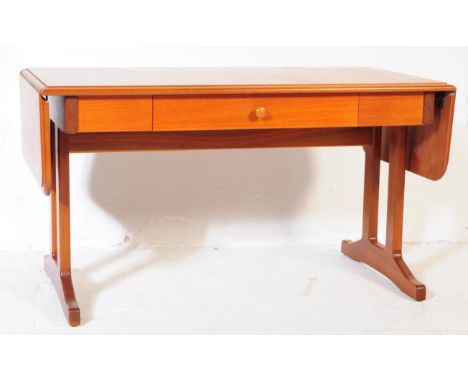 Stag Furniture - British Modern Design - Mid 20th century vintage drop leaf coffee table. Of rectangular form with drop leave