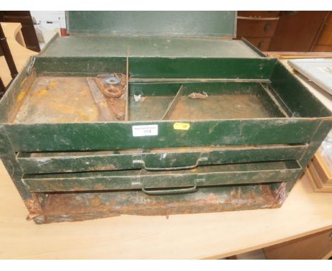 vintage metal tool box