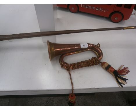 copper hunting horn and bugle