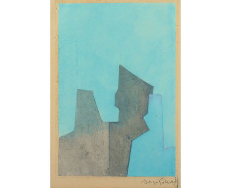 Poliakoff, Serge, "Composition bleue", Original-Radierung, mit Aquatinta, 32,5 x 23, aus der Folge "Parménide", 1964, WV Nr. 