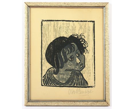 Pankok, Otto, "Ehra", Original-Farbholzschnitt, 18 x 14,5, handsigniert, 1943, WV Nr. WH 168, R. 
