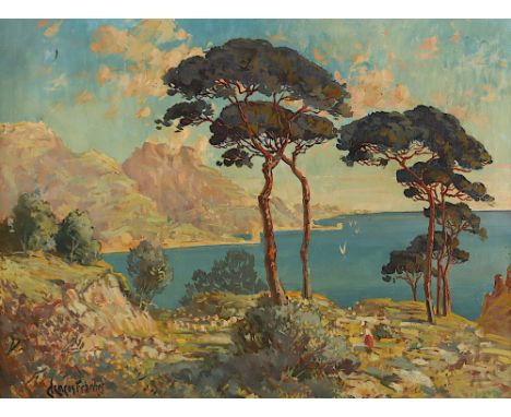 Fränkel, Clemens (1872-1944), "Pinien bei Sorrent, Öl/Lwd., 60 x 80, unten links signiert, besch., R. 