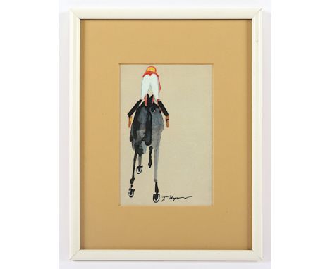 Ungerer, Tomi, "Jockey", kolorierter Offset, 15 x 10, handsigniert, R. 