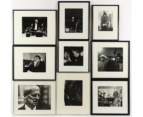 Konvolut von neun Fotografien, Künstlerportraits: F.W. Holubovsky "Lord Edward Heath als Dirigent im Gürzenich in Köln", 22 x