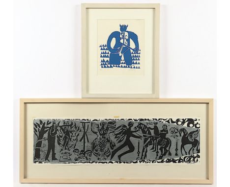 Grieshaber, HAP, zwei Arbeiten: Holzschnitte, jeweils handsigniert, R. 