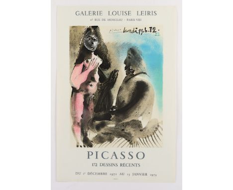 Picasso, Pablo, Plakat, Original-Farblithografie, 72 x 48, 1973, ungerahmt 