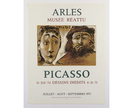 Picasso, Pablo, Plakat, Arles, Original-Farblithografie, 65 x 49,5, 1971 ungerahmt 