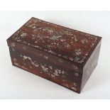Schatulle, Holz, Perlmuttintarsien