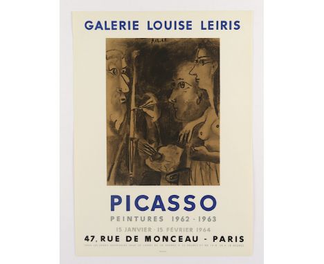Picasso, Pablo, Plakat, Original-Farblithografie, 64 x 46, 1963, ungerahmt 
