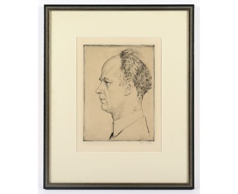 Orlik, Emil, "Der Dirigent Wilhelm Furtwängler", Original-Radierung, 24 x 17,5, handsigniert, R. 