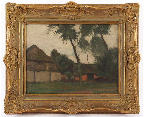 Kampf, Eugen (1861-1933), "Gehöft", Öl/Lwd., 37 x 47, unten links signiert, R. 