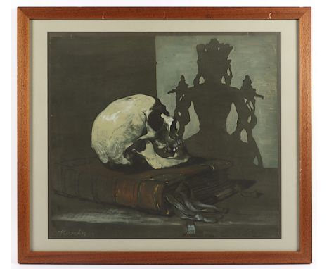 Roscher, "Vanitas", Gouache/Papier, 52 x 58, unten links signiert und datiert '09, R. 
