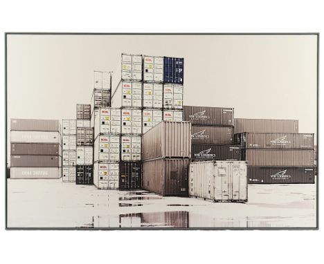 Rumland, Andreas, "Container I", Fineartprint auf grundiertem Feincanvas, 137 x 220 cm, Druck A.R., signiert, nummeriert, Auf