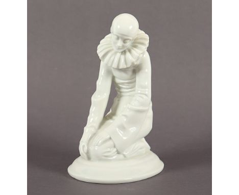 Figur "knieender Pierrot", H 15, Modellnr. 195, Entwurf Dorothea Charol von 1921, Rosenthal, 1926 