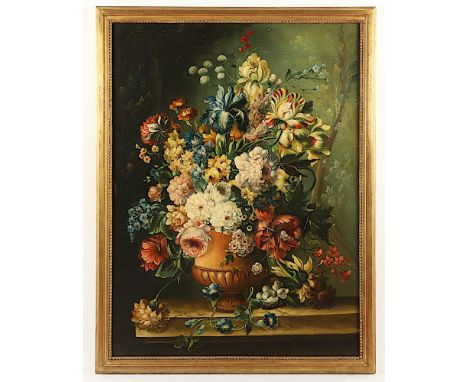 Maler 19./20.Jh., "Blumenstilleben", Öl/Lwd., 102 x 77,5, R. 