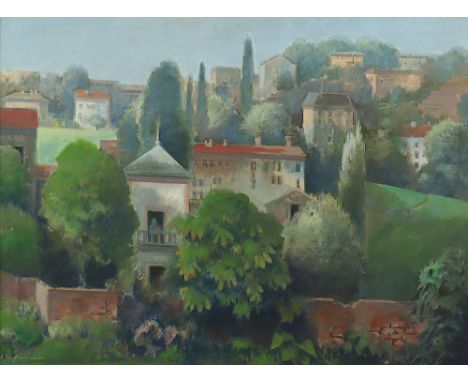 Grossmann, Ludwig Wilhelm (1894-1960), "Landschaft mit Häusern", Öl/Hartfaser, 66,5 x 90,5, unten links signiert, R. 