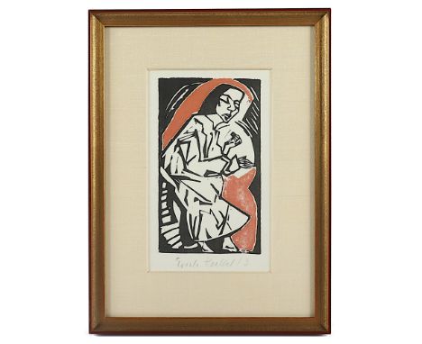 Heckel, Erich, "o.T.", nach einem Holzschnitt, 19 x 11, Farboffset, R. 