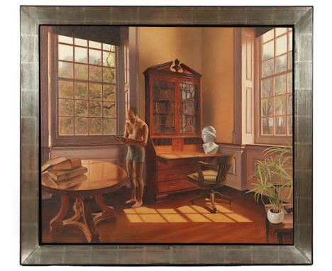 Soppelsa, George (*1939), "Eclectic reverie", Acryl/Lwd., 75 x 83, unten rechts signiert und datiert '91, verso bez., Widmung