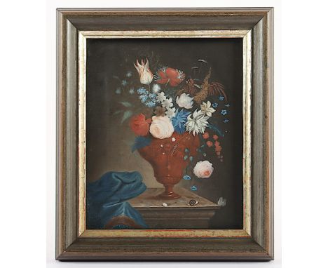 Lübeck, Theodor Wilhelm (Maler des 18.Jh.), "Stilleben", Gouache/Papier, 16 x 13, verso signiert und "1767" datiert, R. 