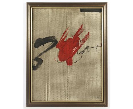 Tapies, Antoni, "Affiche avant la lettre N°173", Original-Farblithografie, 65 x 50, nummeriert 27/150, handsigniert, Kestner-