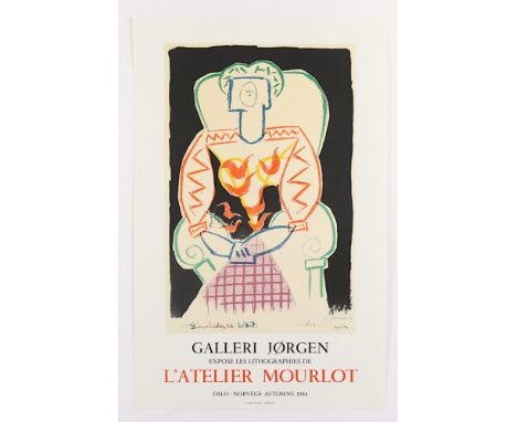 Picasso, Pablo, Plakat, Original-Farblithografie, 78 x 50, 1984, ungerahmt 