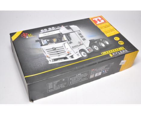 Lego Type Set comprising Mercedes Truck and Trailer (two sets). Has been assembled but complete with instructions and origina