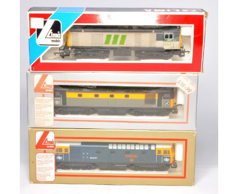 Lima Model Railway comprising trio of locomotives. All look to very good to excellent, in boxes.