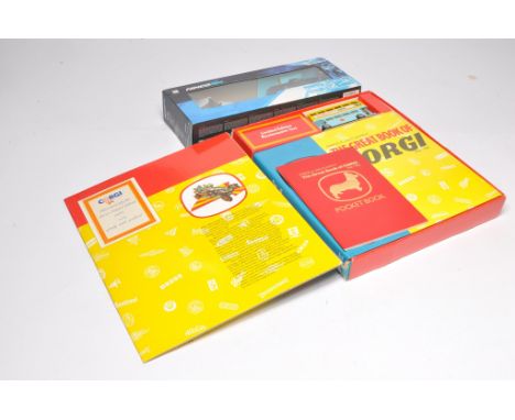 The Great Book of Corgi - including limited edition bus and pocket guide. Plus un-used RC Helicopter.