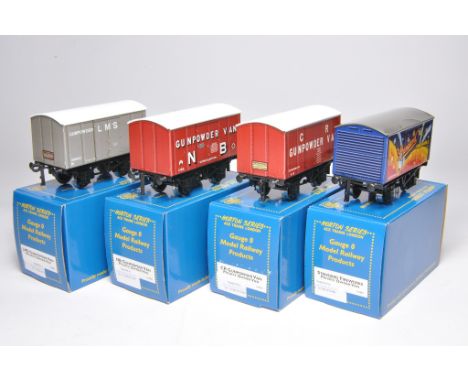 Ace Trains Horton Series O Gauge Model Railway issues comprising 4 x advertising vans in the liveries of NB Gunpowder, Standa