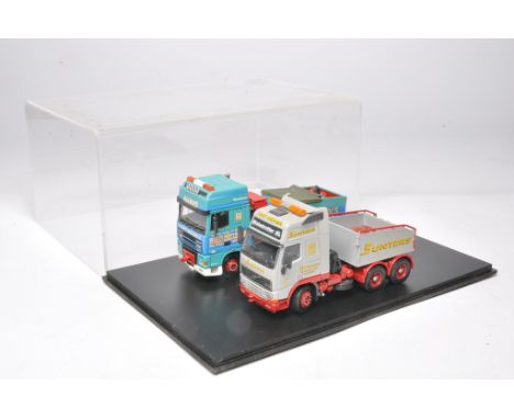 Code 3 1/50 diecast model truck issues comprising Heavy Haulage Tractor duo in livery of Allelys and Sunter. Displayed in pla