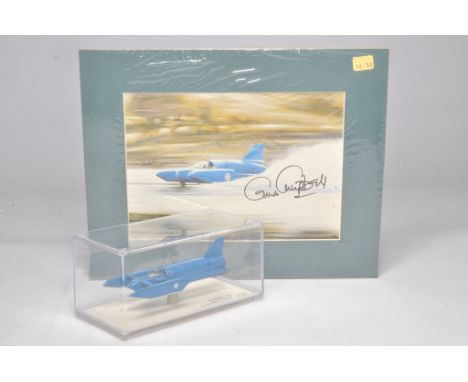Record Models 1/72 Resin Model of the Bluebird speed-record boat, limited to 150 models. Plus signed print (by Gina Campbell)
