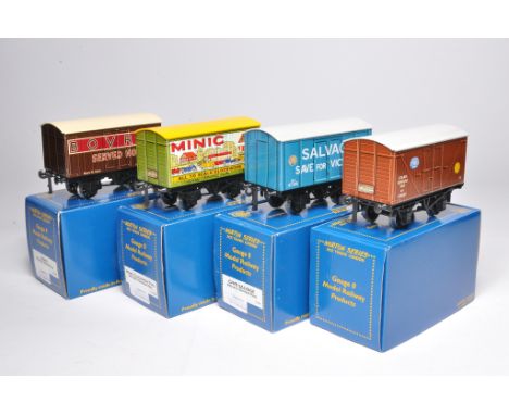 Ace Trains Horton Series O Gauge Model Railway issues comprising 4 x advertising vans in the liveries of Bovril, Triang Minic