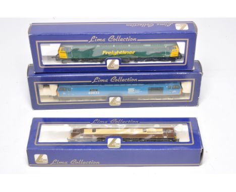 Lima Model Railway comprising trio of locomotives, to include, Brighton Evening Argus, Freightliner Pioneer and Tees Steel Ex