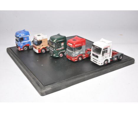 Code 3 1/50 diecast model truck issues comprising 5 x Tractor units in the liveries of Lincolnshire Hauliers. Displayed in pl