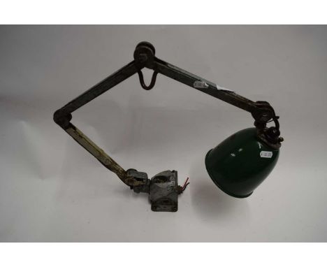 VINTAGE WALL MOUNTED ANGLE POISE TYPE INDUSTRIAL LIGHT