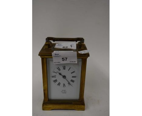 DENT, PALL MALL, LONDON, SMALL BRASS CASED CARRIAGE CLOCK