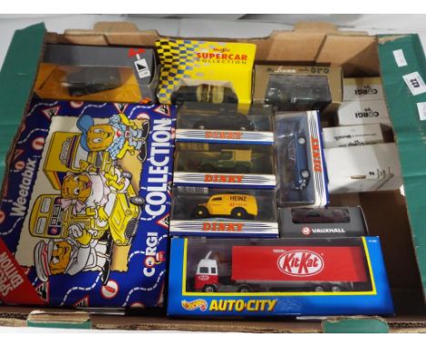 Diecast Models - a quantity of boxed diecast model motor vehicles to include four Dinky Matchbox, Hot Wheels model #91430, Bu