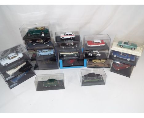 Diecast models - nineteen diecast model motor vehicles to include 007, Opel Collection, LA Route Bleue, Citv, Citroen Berling
