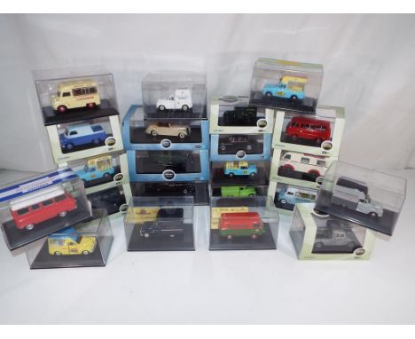 Oxford Diecast - 22 diecast model motor vehicles by Oxford Commercials, Roadshow Oxford, Ice-cream Oxford, Oxford Automobile 
